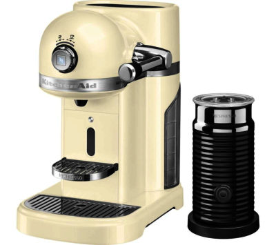 NESPRESSO  Artisan Nespresso Hot Drinks Machine with Aeroccino 3 - Almond Cream